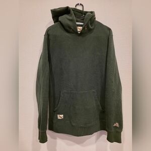 Tracksmith Men's Hoodie Sweatshirt Green Olive  trackhouse pullover